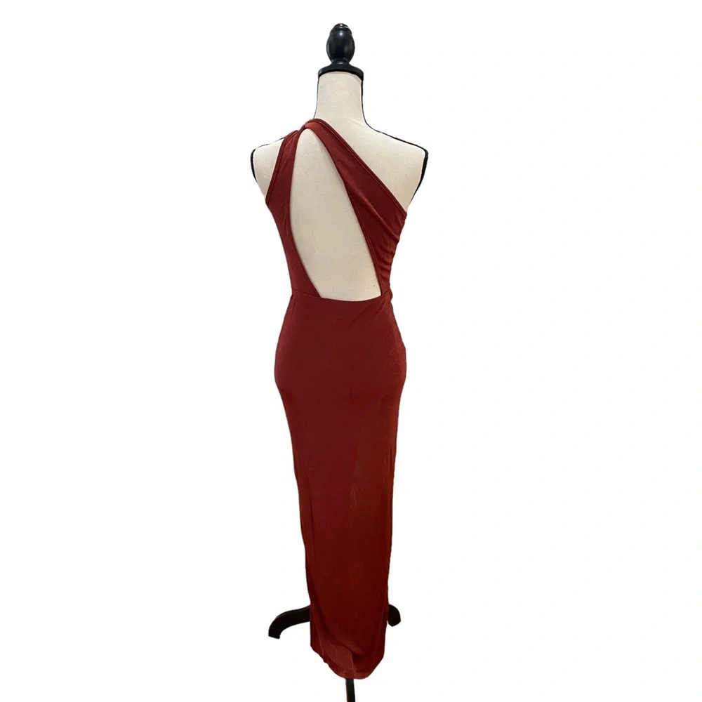 Slash Front One Shoulder Maxi Dress - Picture 2 of 2